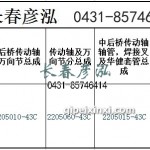 传动轴2205010-43C/2205060-43C/2205015-43C