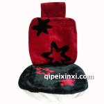 平板仿毛五角星黑红坐垫