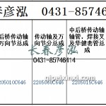 傳動軸2205010C646/2205060C646/2205015C646