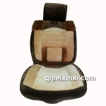 平板仿毛帶腰靠駝色坐墊